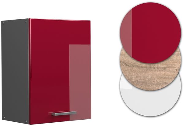 Hängeschrank R-Line Rot Hochglanz 45 cm Vicco Bild 6
