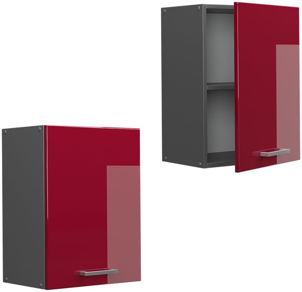 Hängeschrank R-Line Rot Hochglanz 45 cm Vicco Bild 5