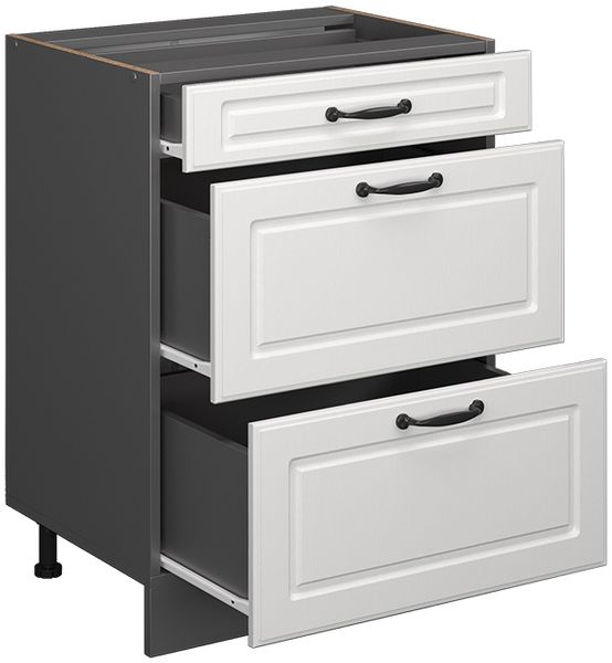 Küchenunterschrank R-Line Weiß Landhaus 60 cm AP Marmor Vicco Bild 4