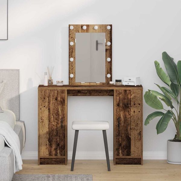 vidaXL Schminktisch mit Speicher Braun 102 x 33 x 135 cm Holzwerkstoff 865188