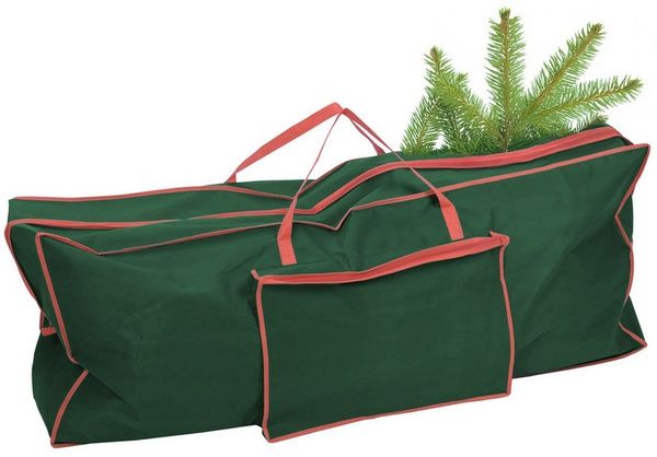 Spetebo Aufbewahrungstasche Weihnachtsbaumhülle grün mit Reißverschluss (1-tlg), mit robusten Tragegriffen