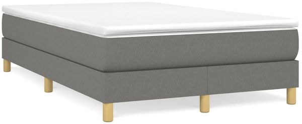 vidaXL Boxspringbett mit Matratze Dunkelgrau 120x190 cm Stoff 3269665