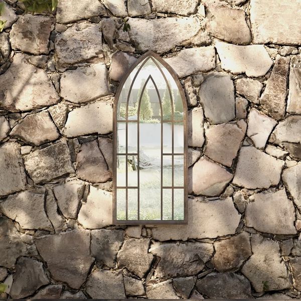 vidaXL Gartenspiegel Sand 70x30 cm Eisen 318355