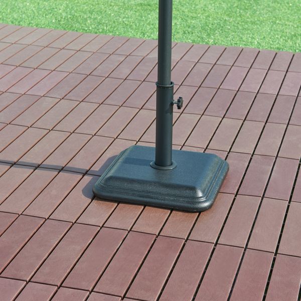Sonnenschirmständer Biccari Beton 35x35x5,5 cm Schwarz 12 kg [casa. pro]