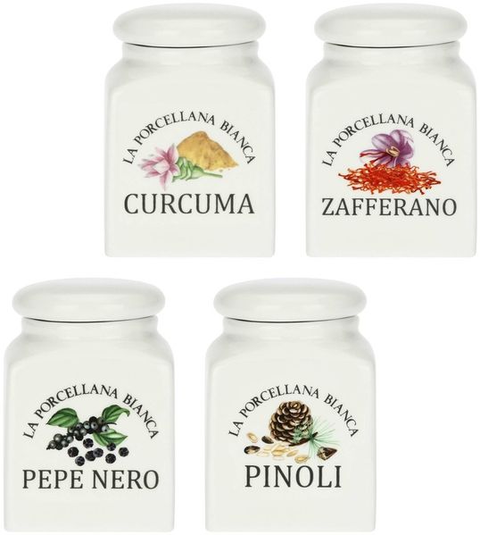 La Porcellana Bianca La Porcellana Bianca Set mit 4 Gewürzdosen 175 ml P01260MIX2