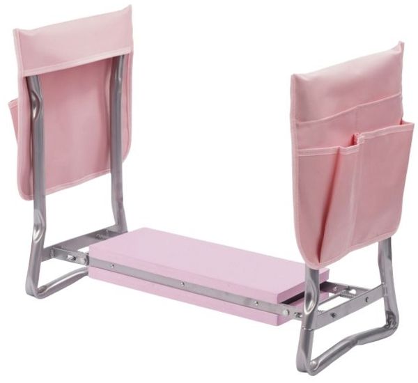 Relaxdays Kniebank Gartenarbeit mit Taschen