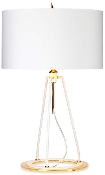 Tischlampe, Stahl, Polycotton, Gold, H 73,7 cm