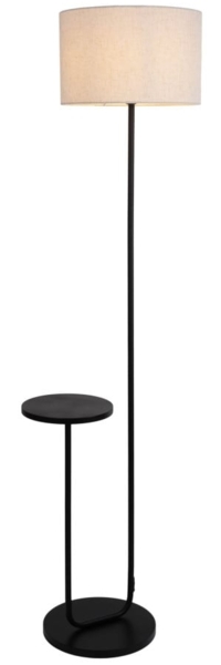 Light & More Stehleuchte England mit integriertem Tisch schwarz 157 cm