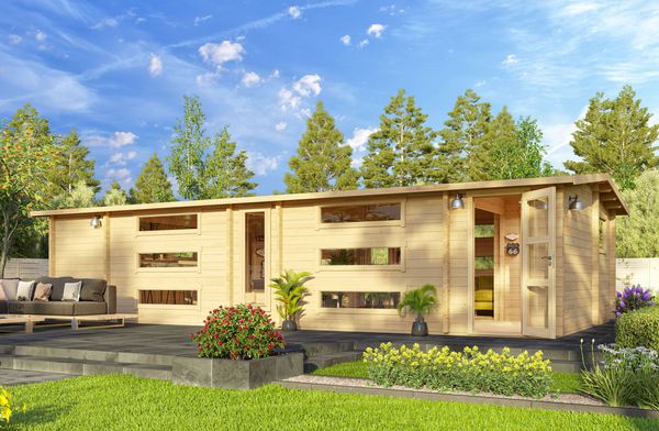 Fjordholz Gartenhaus Modell Dundee 90 A Natur