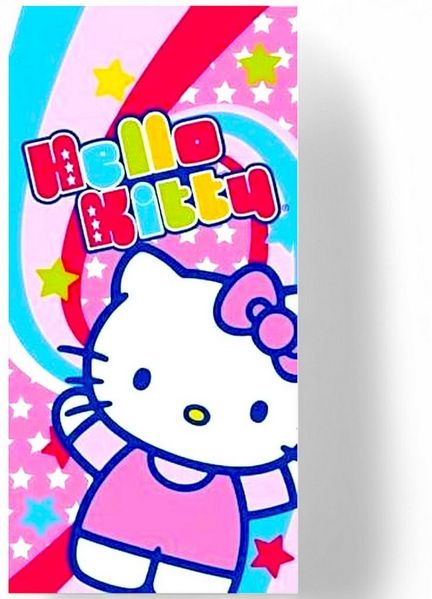 Hello Kitty Badetuch Hello Kitty Super Star, Baumwolle, Mädchen Strandtuch 75 x 150 cm