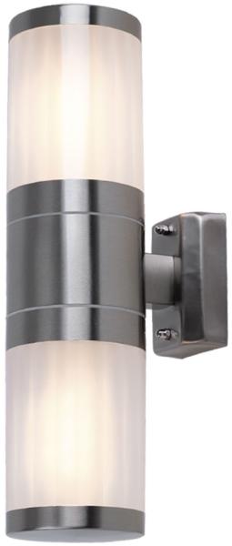 LED Wandlampe, Edelstahl, H 38 cm