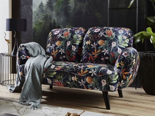 Atlantic Home Collection BEN, 2-Sitzer, Samt, Blumenmuster