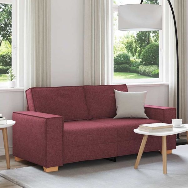 vidaXL 2-Sitzer Sofa Weinrot 180x78x84 cm Stoff 4104983