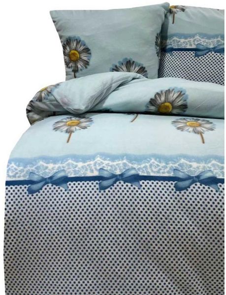 Buymax Bettwäsche Fleece Bettwäsche Winterbettwäsche Gänseblümchen, Fleece, 3 teilig, 200x200 cm, Bettwäsche kuschelig warm