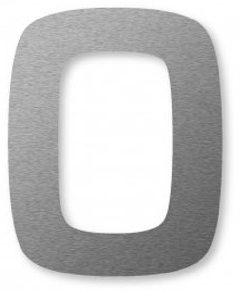 Hausnummer Edelstahl (8 cm) – 0
