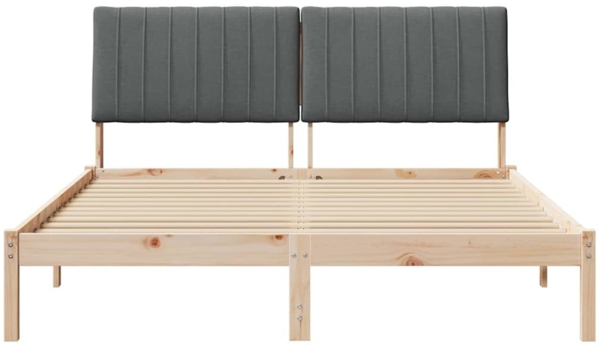 vidaXL Bettrahmen mit Kopfteil Braun 150 x 200 cm Massives Kiefernholz 3394414 Bild 4