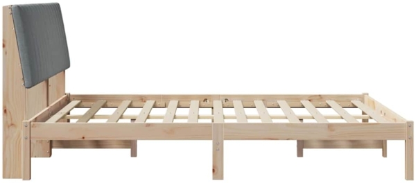 vidaXL Bettrahmen mit Kopfteil Braun 150 x 200 cm Massives Kiefernholz 3394414 Bild 5