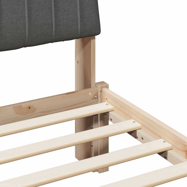 vidaXL Bettrahmen mit Kopfteil Braun 150 x 200 cm Massives Kiefernholz 3394414 Bild 7