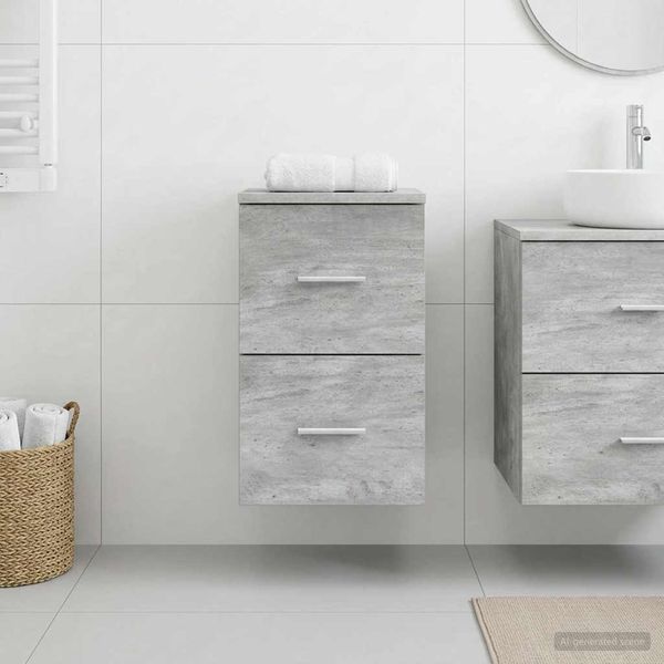 vidaXL Badezimmerschrank Inzwischen Betongrau 30 x 41 x 50 cm 890369