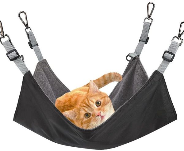 SinLaw Katzen-Hängematte Katzenhängematte, doppelseitiges Hängebett für kleine Haustiere, Abnehmbar und waschbar, sowohl vorne als auch hinten