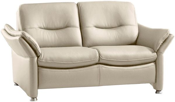 HUKLA 2-Sitzer HU-SF15058 Ledersofa, Breite 164 cm, hochwertiges Glattleder, optional mit Kopfstütze