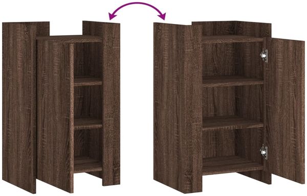 vidaXL Sideboard Braun Eichen-Optik 45x35x75 cm Holzwerkstoff 848401 Bild 8