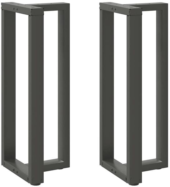vidaXL Bartischbeine T-Form 2 Stk. Anthrazit 40x35x(100-101) cm Stahl 4013086