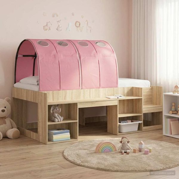 vidaXL Bettunnel 2 pcs Rosa 211 x 67,5 x 2 cm Polyester 893711