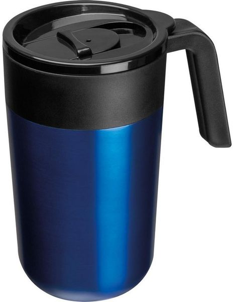 Macma Becher Doppelwandiger Trinkbecher aus Edelstahl / 400ml / Farbe: blau