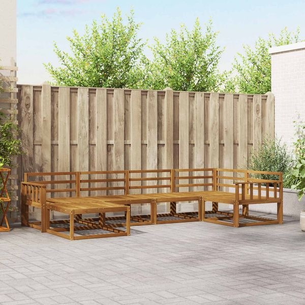 vidaXL Outdoor-Sofagarnitur 6 pcs Natur Massivholz Akazie 3367817