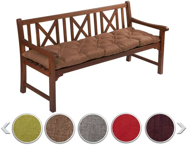 sunnypillow Bankauflage Bankauflage Stuhlkissen viele Farben und Größen zur Auswahl, 120 x 50 cm braun