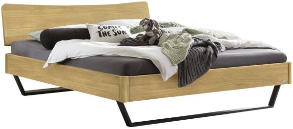 Hasena Lounge Tresali 160x210 Eiche bright, geölt - Fusshöhe 25 cm Massivholzbett