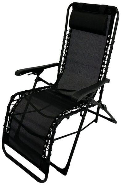 TPFGarden Gartenstuhl OXFORT (Relaxsessel Hochlehner, Gartenstuhl aus Stahl + Polyrattan schwarz), Hochwertiger Outdoor Stuhl mit den Maßen (BxHxT): 65 x 109 x 84 cm