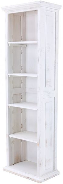 Bücherregal - Massivholz - Weiß - Landhaus - Shabby Chic - Pinienholz