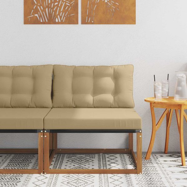 vidaXL Sectional Sofa Einheiten Massives Akazienholz und Textilene 900636