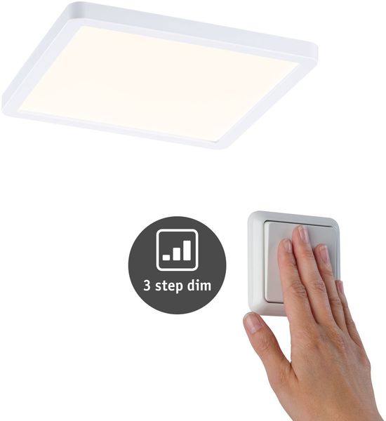 Paulmann No. 93053 LED Einbaupanel Areo VariFit eckig IP44 3-Stufen-dimmbar 175mm 3000K