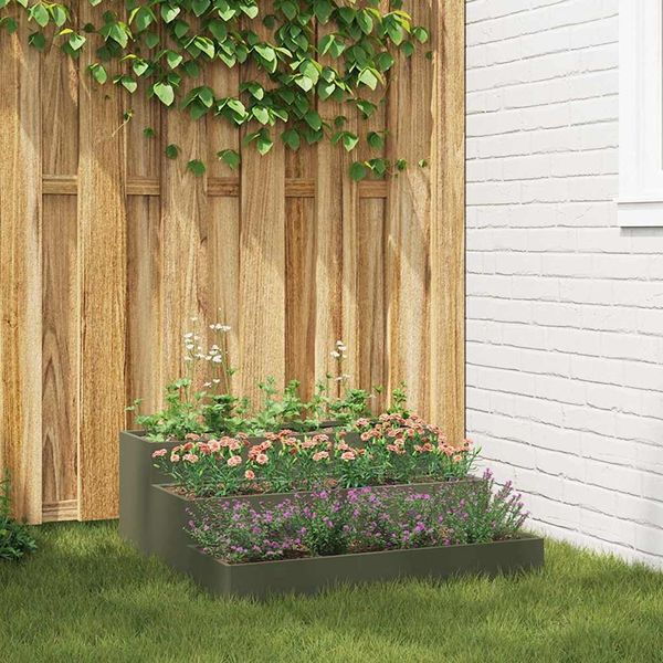 vidaXL Garten-Pflanzgefäß Olive Grün 90 x 90 x 35 cm 865837