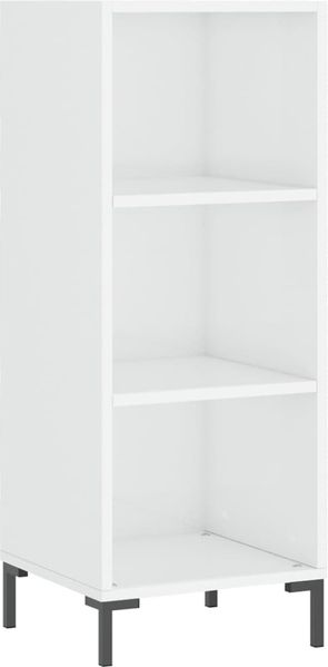 Sideboard, Kommode Hochglanz-Weiß 34,5x32,5x90 cm Holzwerkstoff j1773p