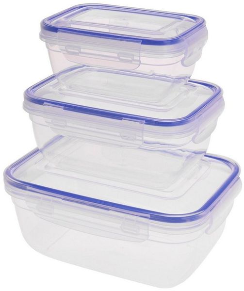 Neuetischkultur Vorratsdose Vorratsdose 3er Set Kunststoff, Kunststoff, (Stück, 3-tlg, 3 Vorratsdosen in verschiedenen Größen), Frischhaltedose Lebensmitteldose