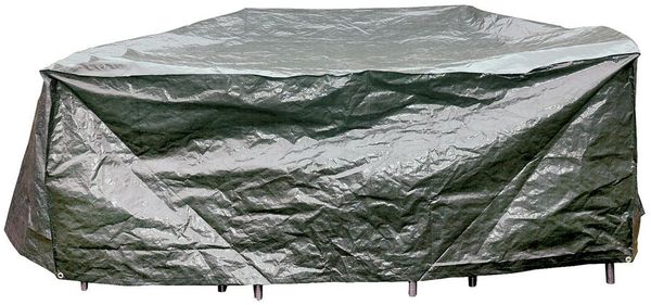 Lesli Living Schutzhülle 200x80 cm grau Sitzgruppen Polyethylen Schutzhaube Abdeckung Hülle