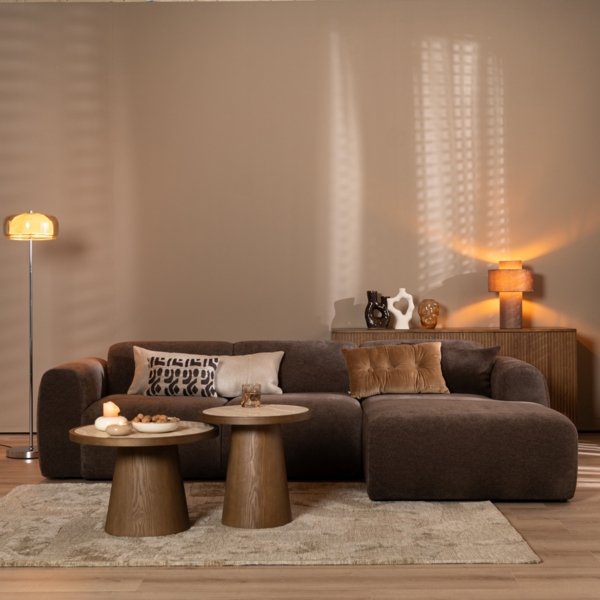 Bronx71 Ecksofa Maine Chenille braun rechts