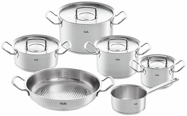 Fissler 'ORIGINAL PROFI COLLECTION' Topfset 6-tlg, Edelstahl edelstahl, 30 x 40 x 40 cm, spülmaschinenfest