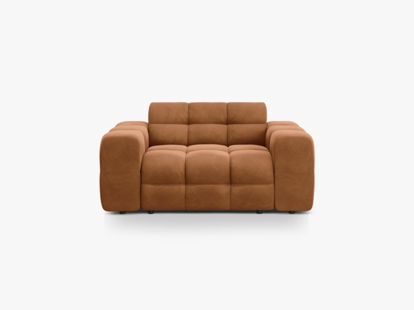Micadoni Sofa Kendal 2-Sitzer Samt Kamel