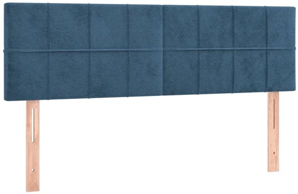 vidaXL Boxspringbett mit Matratze & LED Dunkelblau 140x200 cm Samt 3134409 Bild 7