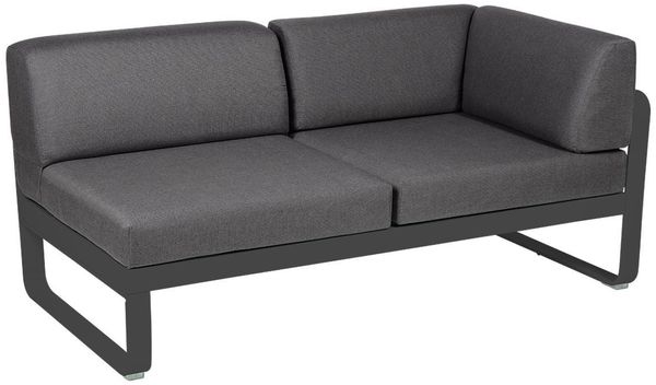 Bellevie Lounge Eck-Modul 47 Anthrazit A3 Graphitgrau 2-Sitzer rechts