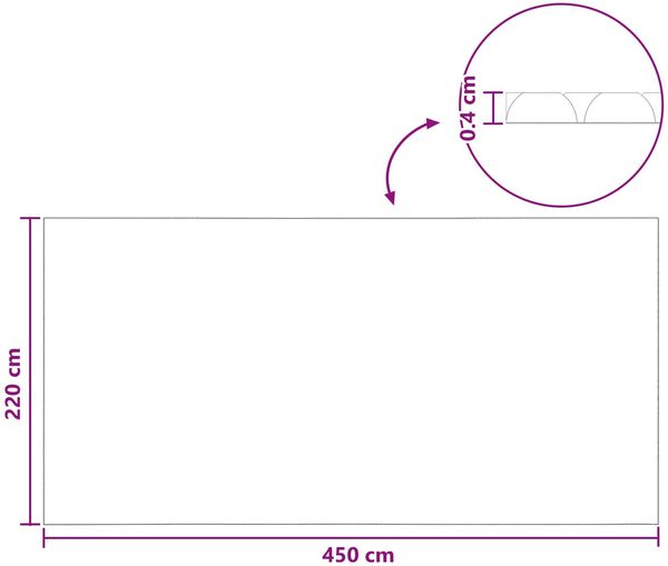 vidaXL Sonnendeck für Pools Extra Schwer 450 x 220 cm, 400 μm 42034595 Bild 7