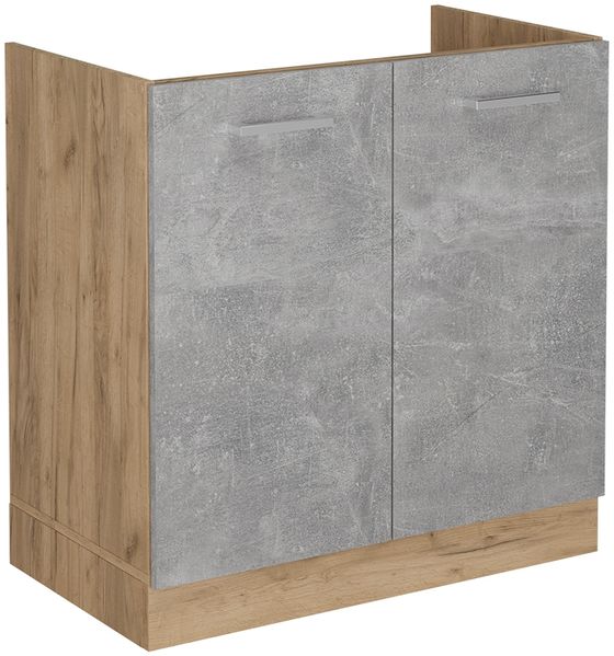 Spülenunterschrank R-Line Beton 80 cm ohne Arbeitsplatte Vicco