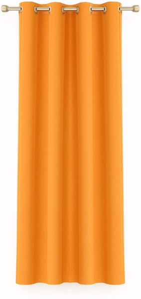Bestlivings Blickdichte, Gardine mit Ösen, in vielen Größen und Farben Hellorange 140x145 cm
