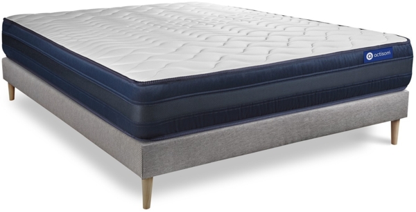 Actiflex tech matratze 150x195 cm + Bettgestell mit lattenrost - Dicke : 24cm - Taschenfederkern und Memory-schaum - H5 Bild 3