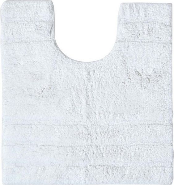 Homescapes Badematte WC Vorleger Spa Supreme Weiss, Höhe 30 mm, WC Vorleger (50x55 cm)